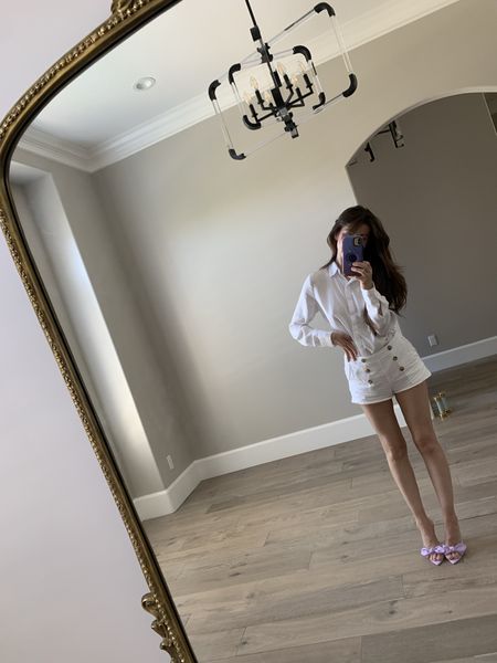 All white everything for a couple meetings today sailor button up shorts and a white satin shirt felt right today. 

#LTKtravel #LTKworkwear #LTKstyletip