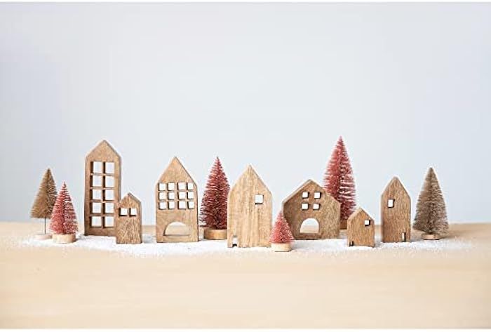 Creative Co-Op Mango Wood Houses, Set of 7 | Amazon (US)