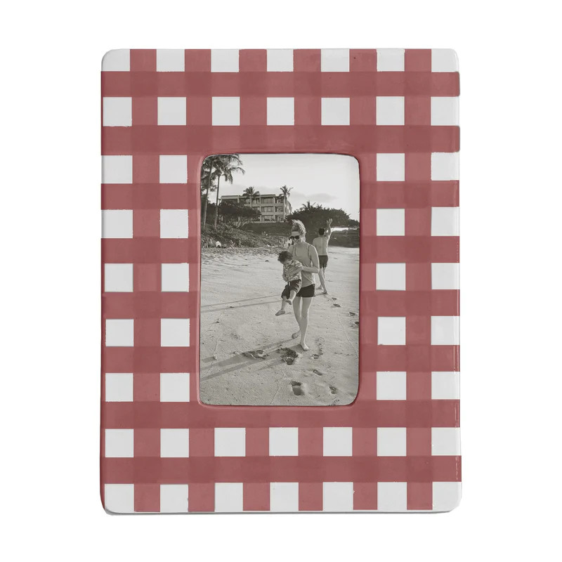 Gingham Photo Frame | Ruby Clay Company