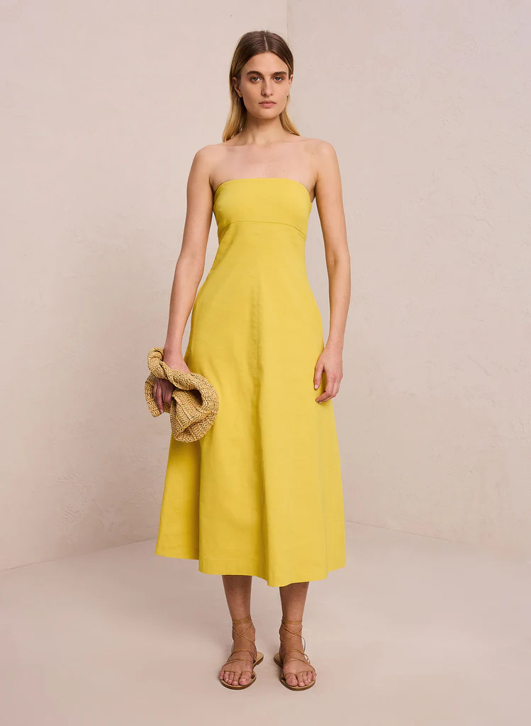 Ellis Strapless Linen Dress | A.L.C