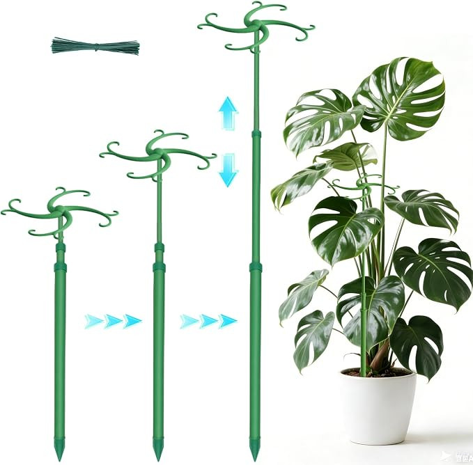 Telescoping Plant Support Stakes,3Pack 17.3 to 42.3IN Adjustable Monstera Plant Support,Garden St... | Amazon (US)