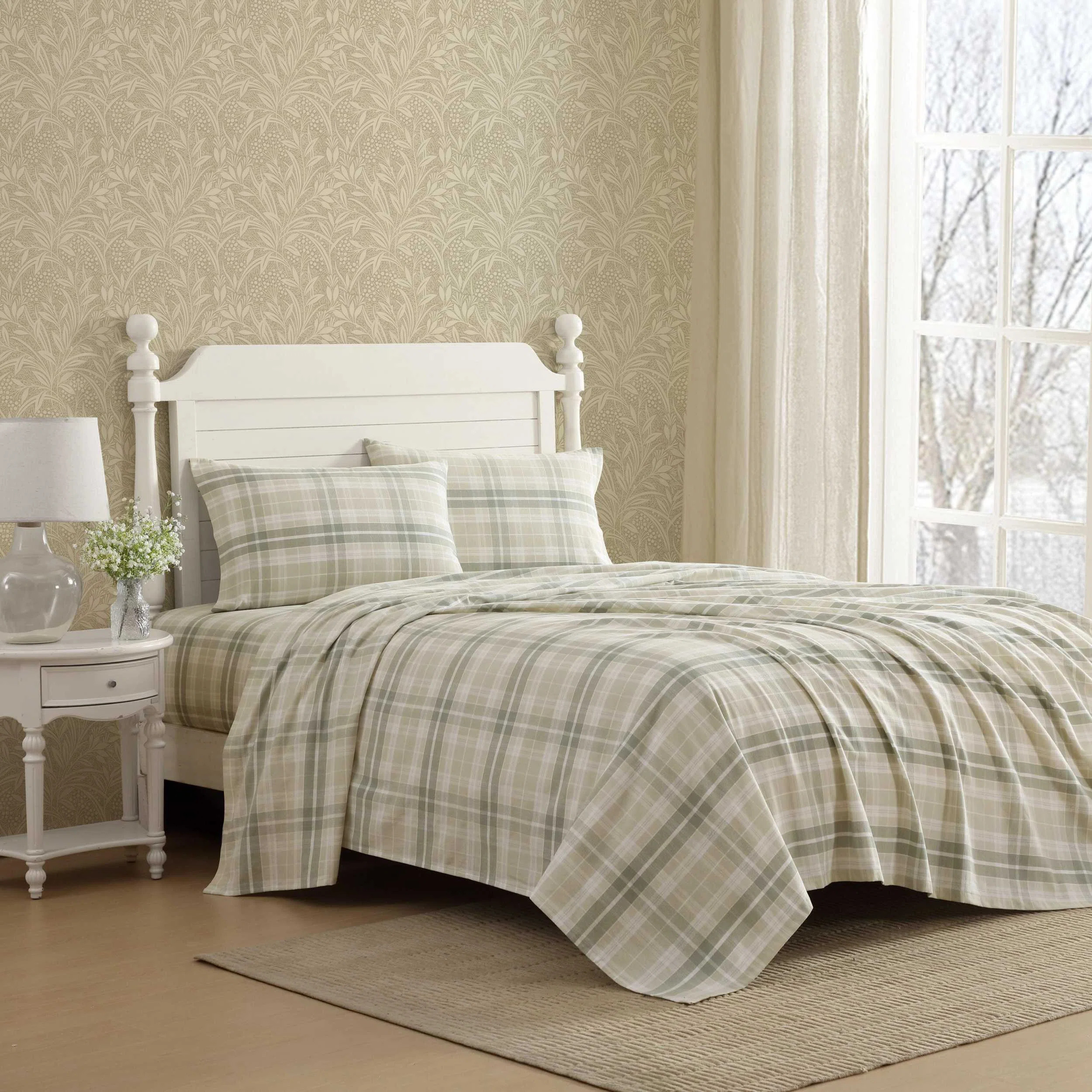 Laura Ashley Cotton Flannel Cozy Sheet Sets | Wayfair North America