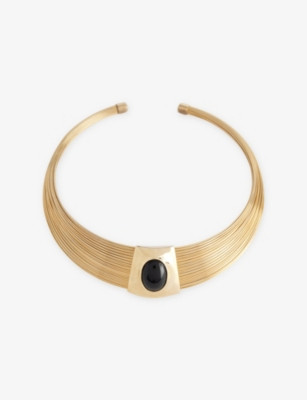 Pre-Loved Jennifer Gibson Cabochon Torque Necklace | Selfridges