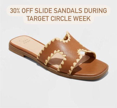 ⭐️ 30% off The cutest whipstitch slide sandals during Target circle week 

#LTKshoecrush #LTKxTarget #LTKsalealert