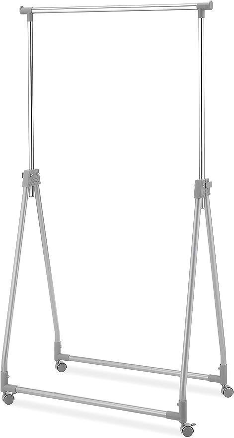 Whitmor Foldable Garment Rack - Rolling Clothes Hanger - Adjustable Height | Amazon (US)