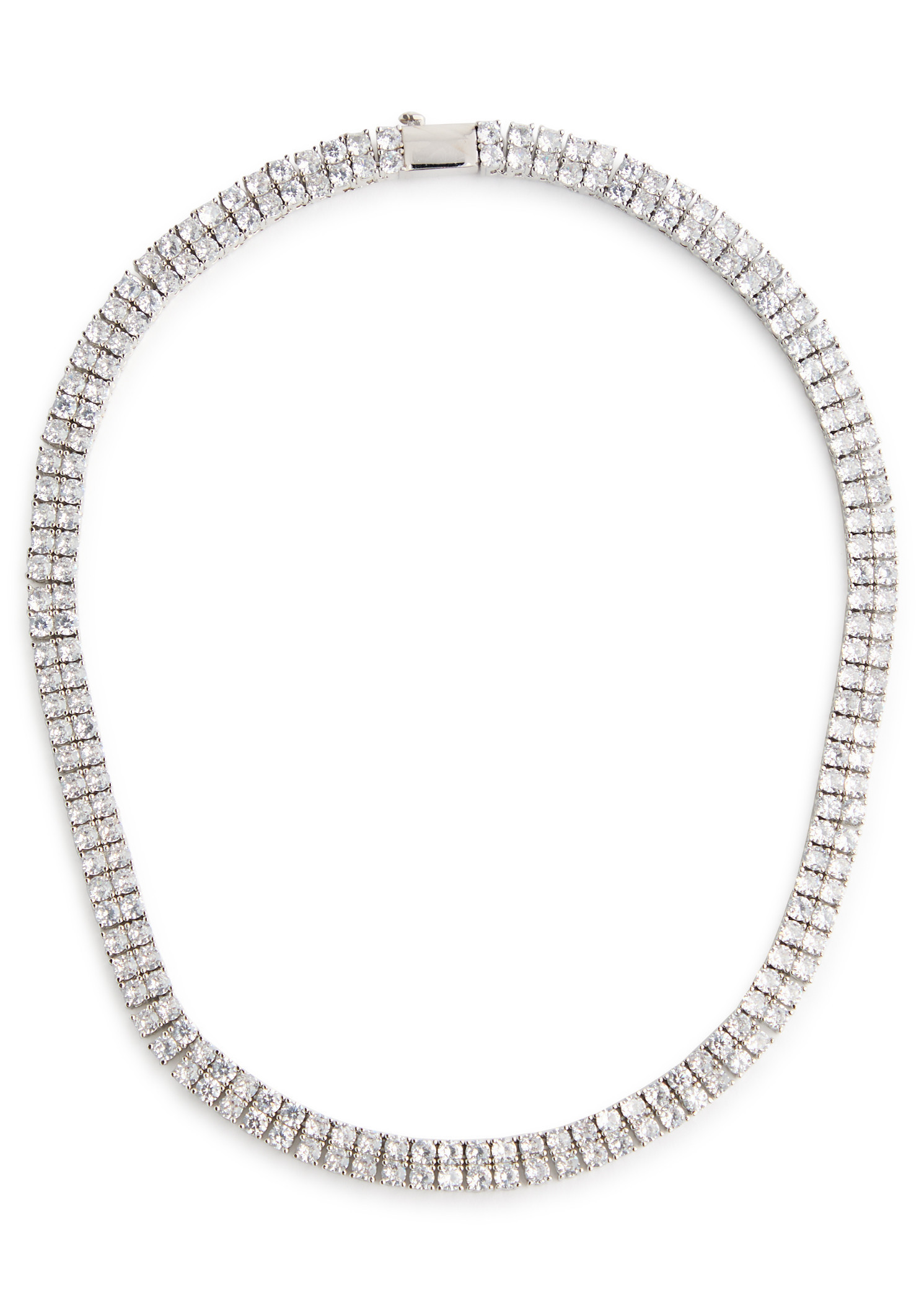 The Juliet crystal-embellished tennis necklace | Harvey Nichols