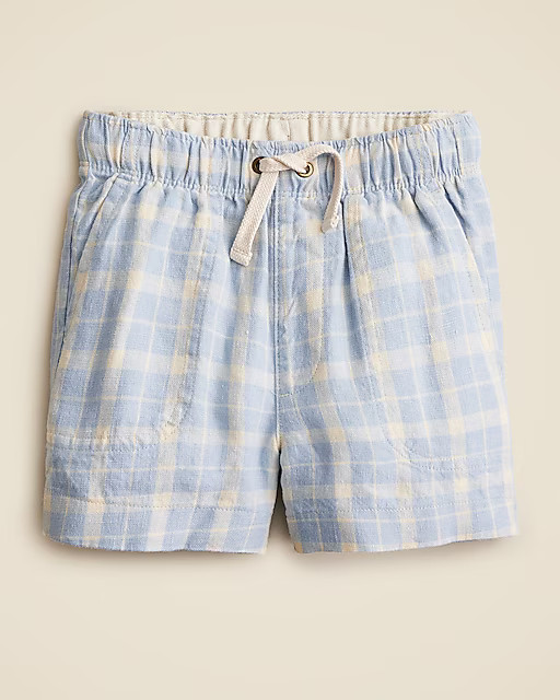 Boys' linen-blend dock short | J. Crew US
