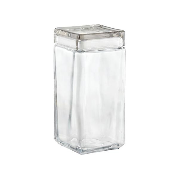 Anchor Hocking Stackable Square Glass Canisters | The Container Store