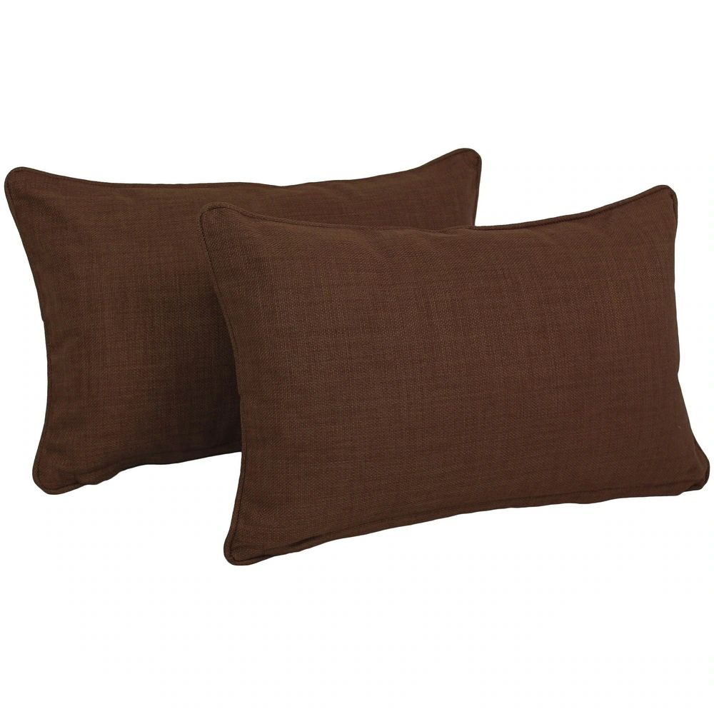20-inch by 12-inch Indoor/Outdoor Lumbar Accent Throw Pillow (Set of 2) | Bed Bath & Beyond