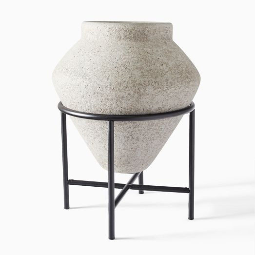 Venti Geo Planter w/ Stand | West Elm (US)