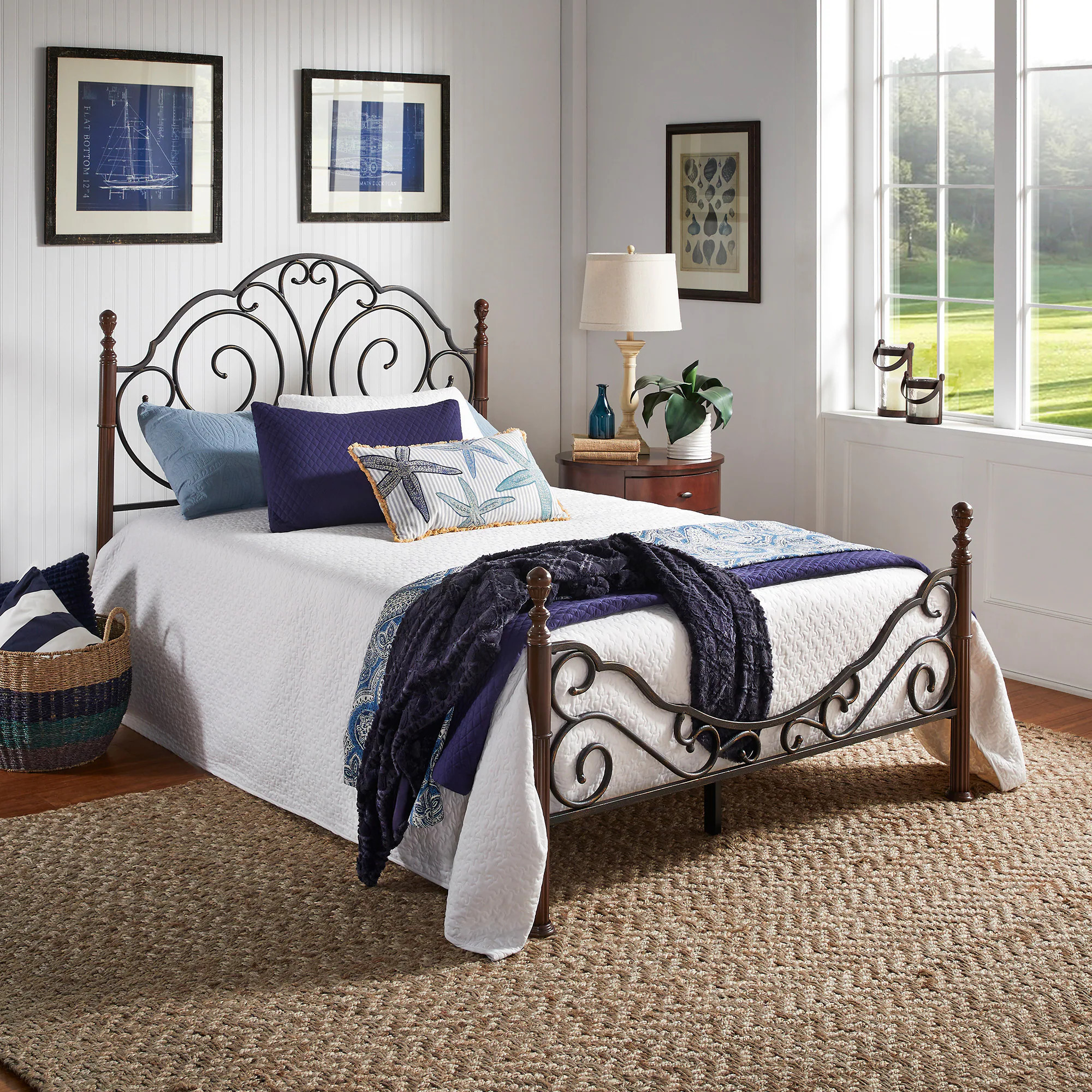Home Sonata Traditional Full Bed Frame in Bronze Full Victorian Bed | 554513F-1BED | Lowe's