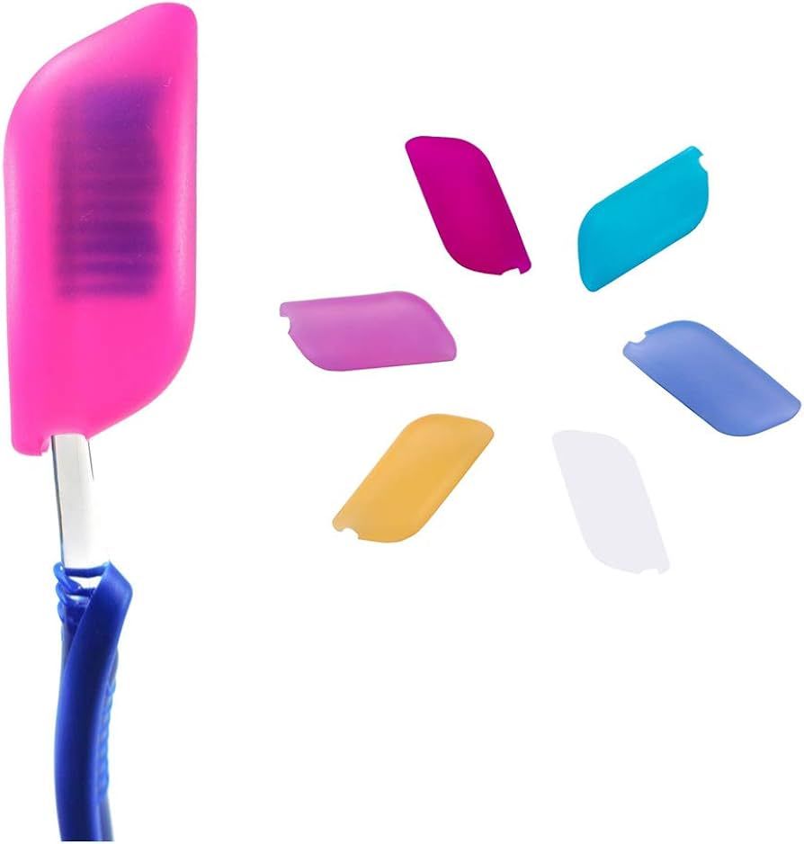 V-TOP Silicone Toothbrush Case Covers Pack of 6, Great for Home and Outdoor | Amazon (US)