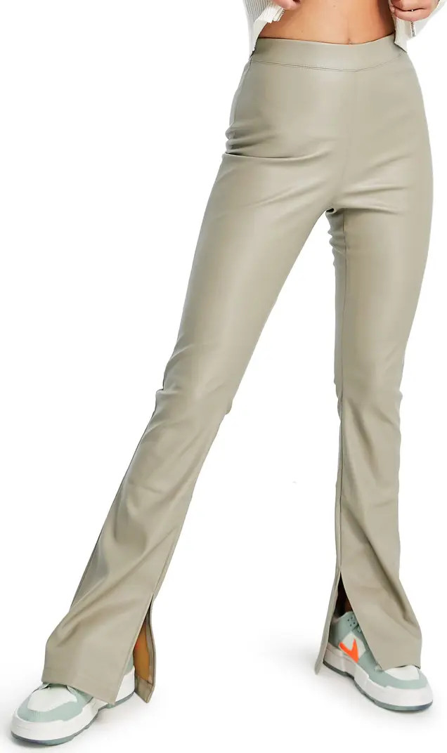 Topshop Women's Faux Leather Flare Pants | Nordstrom | Nordstrom