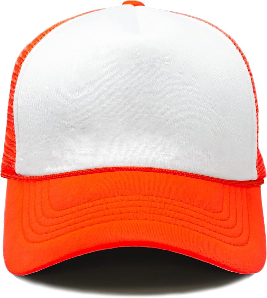 Funky Junque Retro Foam Trucker Hat Summer Mesh Cap Solid Blank Hat for Mens Womens Adjustable Sn... | Amazon (US)