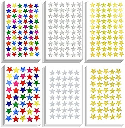 3000 calcomanías de estrella de aluminio para niños, 60 hojas, pequeñas etiquetas autoadhesiva... | Amazon (US)