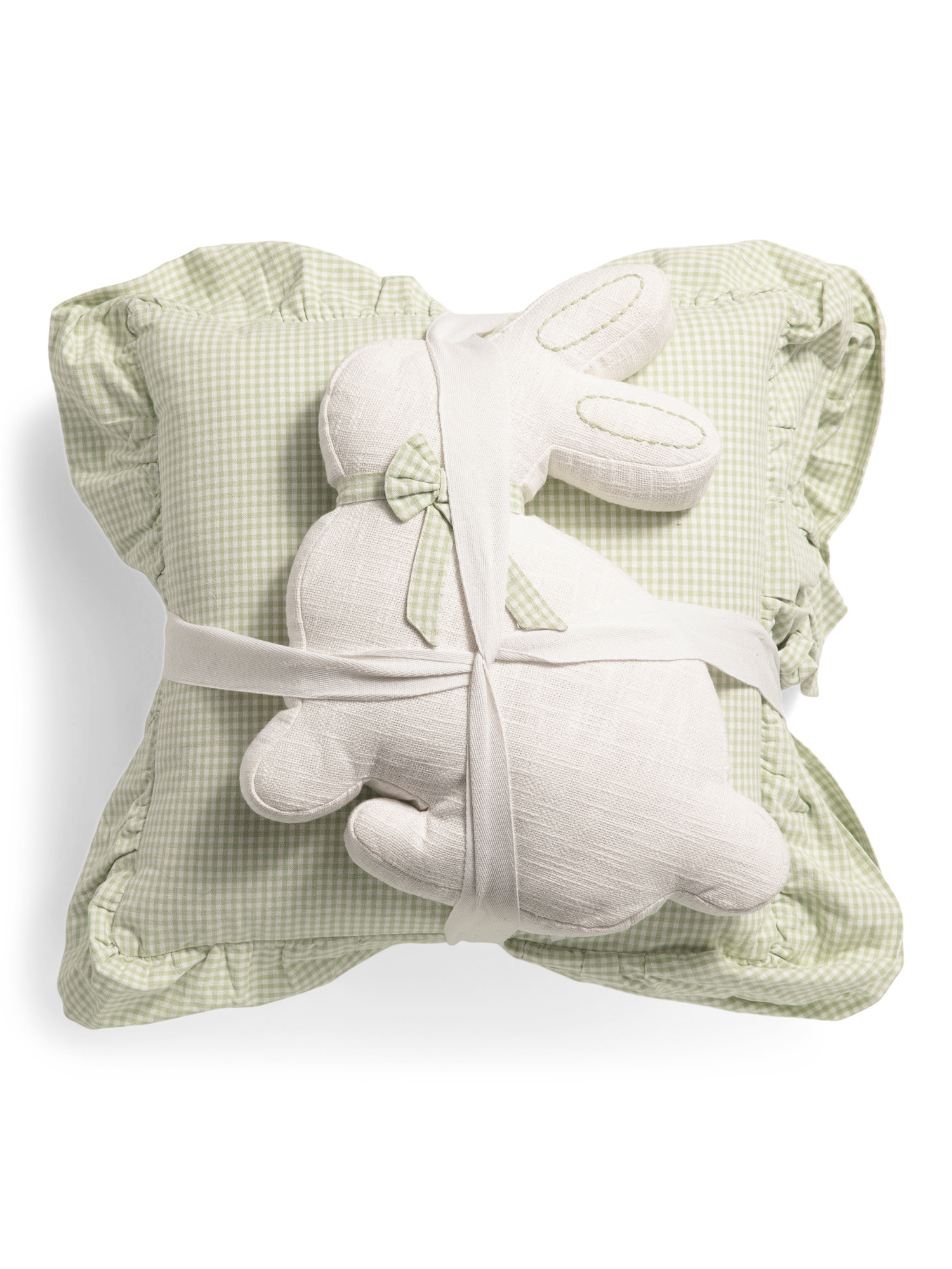 3pc Checked And Slub Shaped Bunny Pillow Set | Throw Pillows | Marshalls | Marshalls