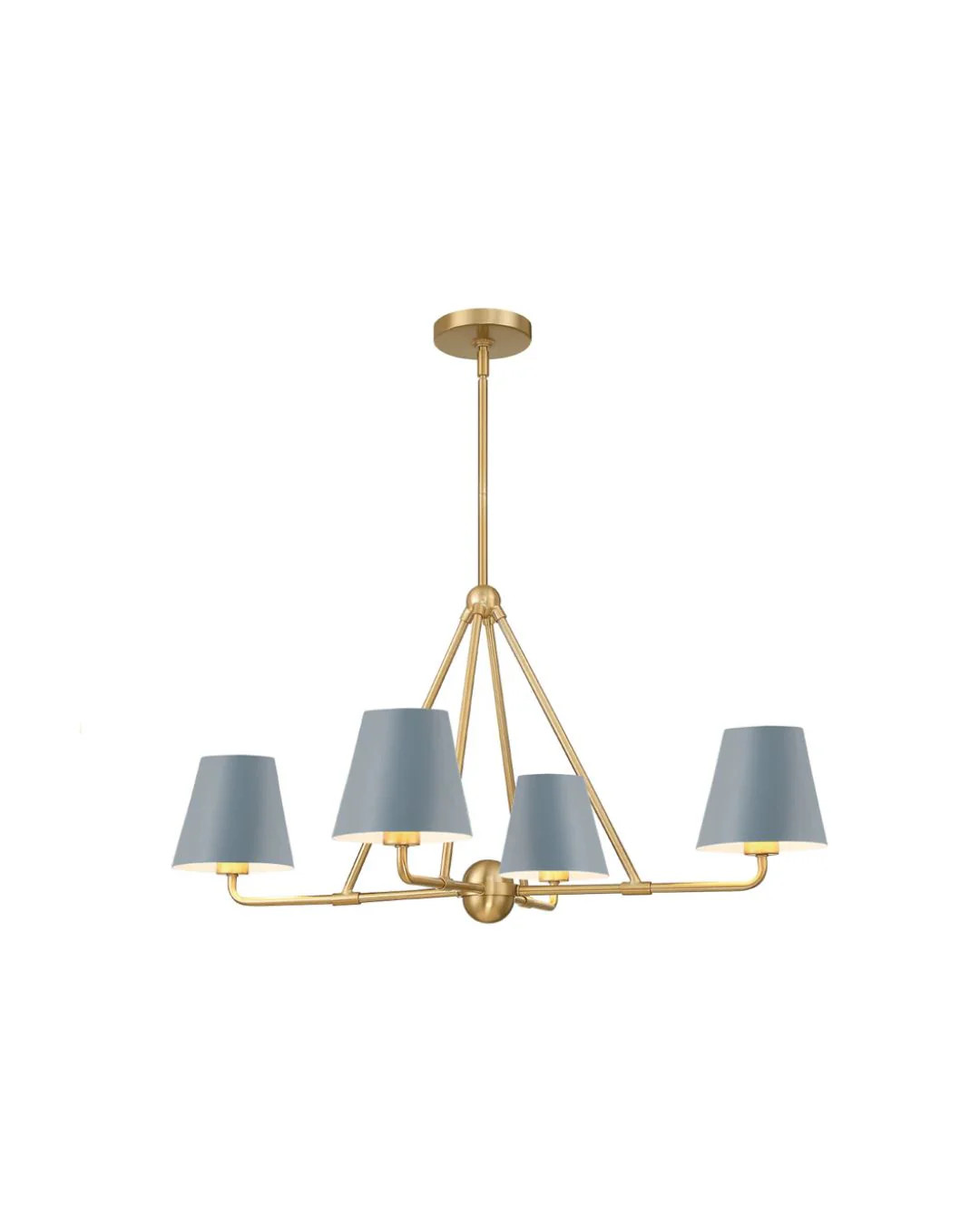 Ezra 4-Light Chandelier in Blue | Brooke & Lou | Brooke and Lou