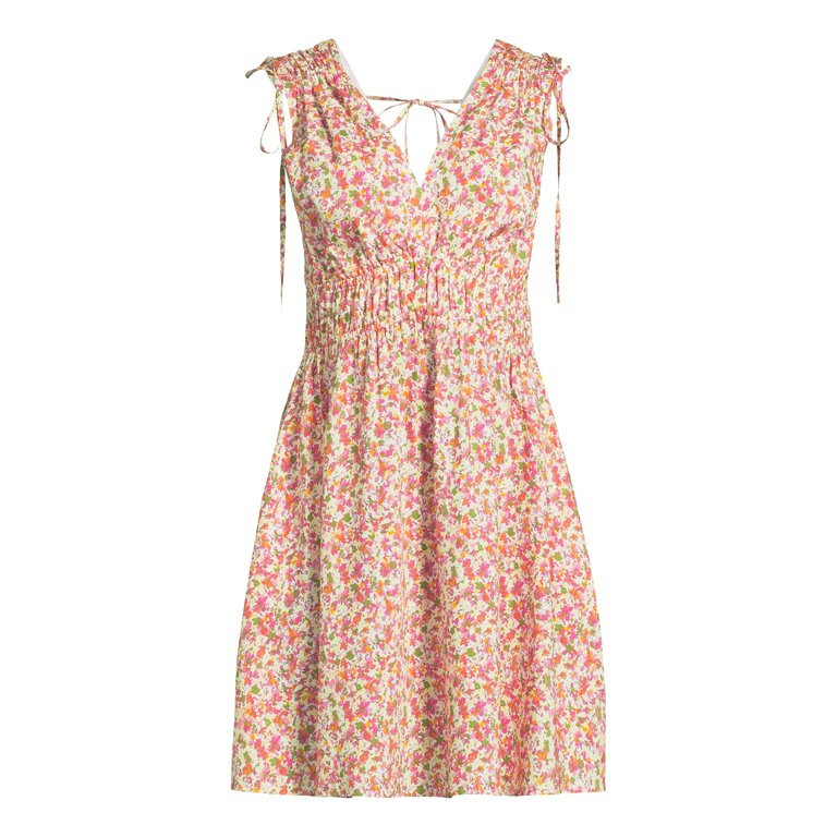 Time and Tru Women's and Women's Plus  Tie Shoulder Mini Dress, Sizes XS-4X | Walmart (US)