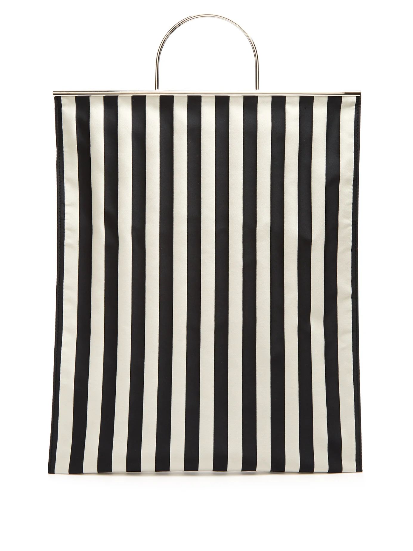 Striped satin tote bag | Matches (US)