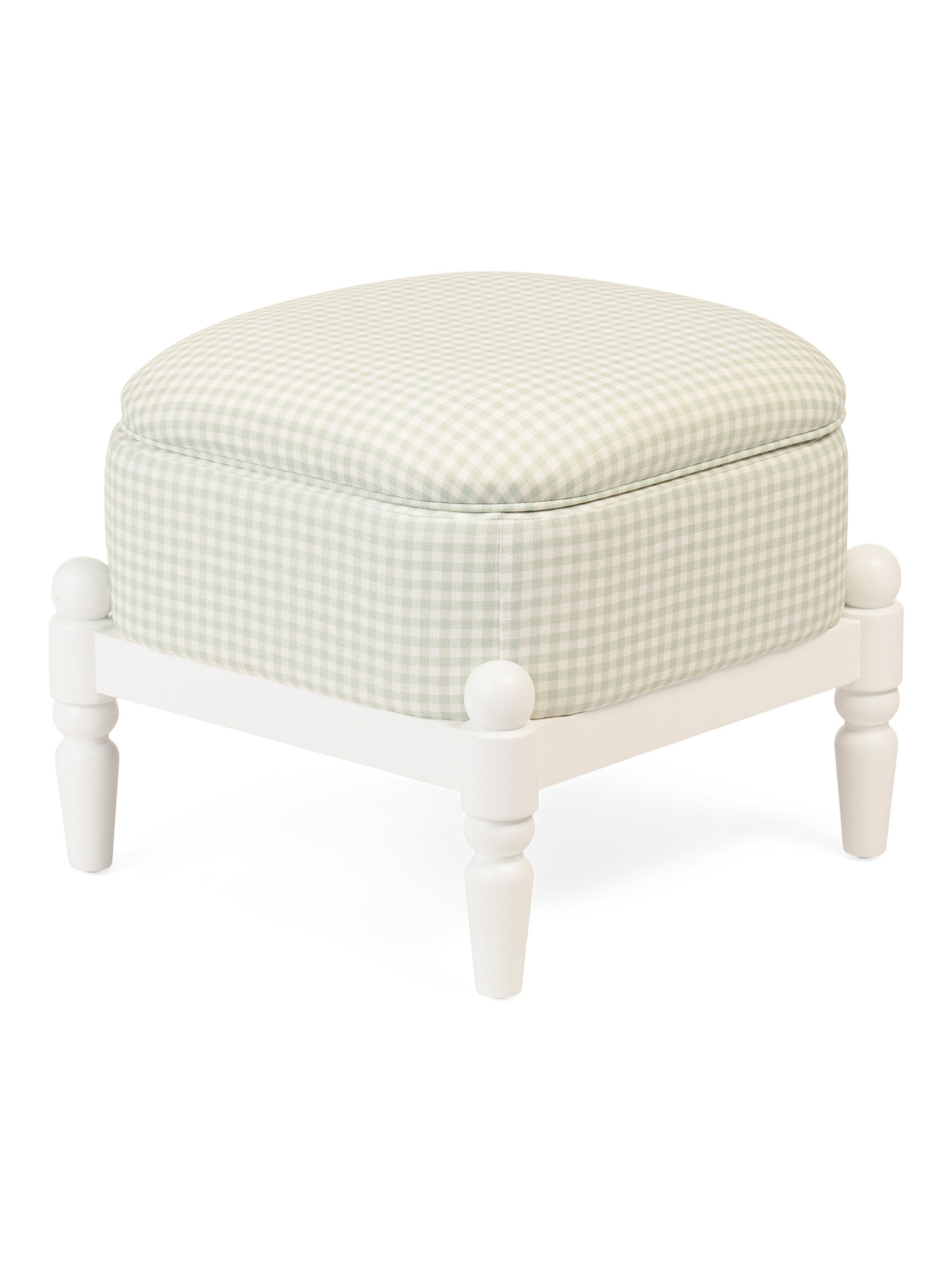 17in Checkered Storage Cocktail Ottoman | TJ Maxx