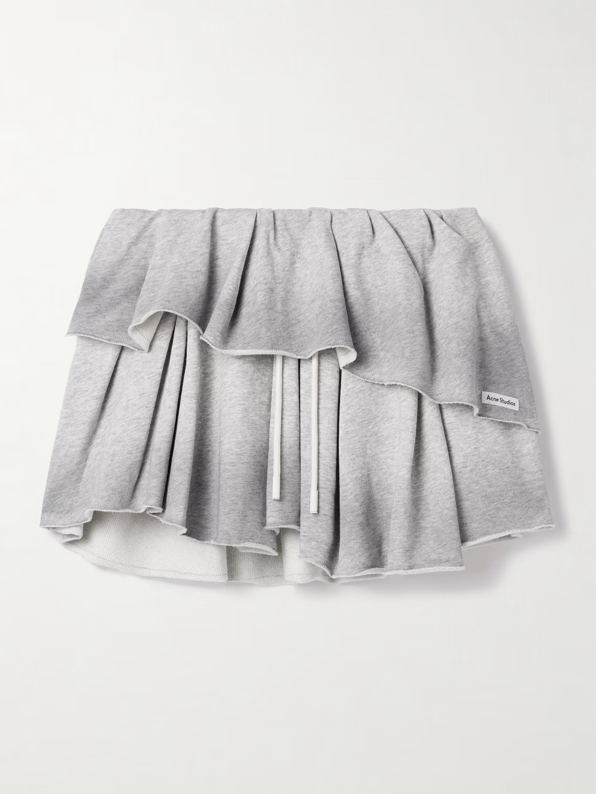 Layered organic cotton-blend jersey mini skirt | NET-A-PORTER (UK & EU)
