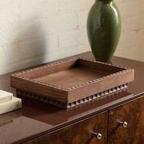 Nadia Carved Wood Tray | West Elm (US)