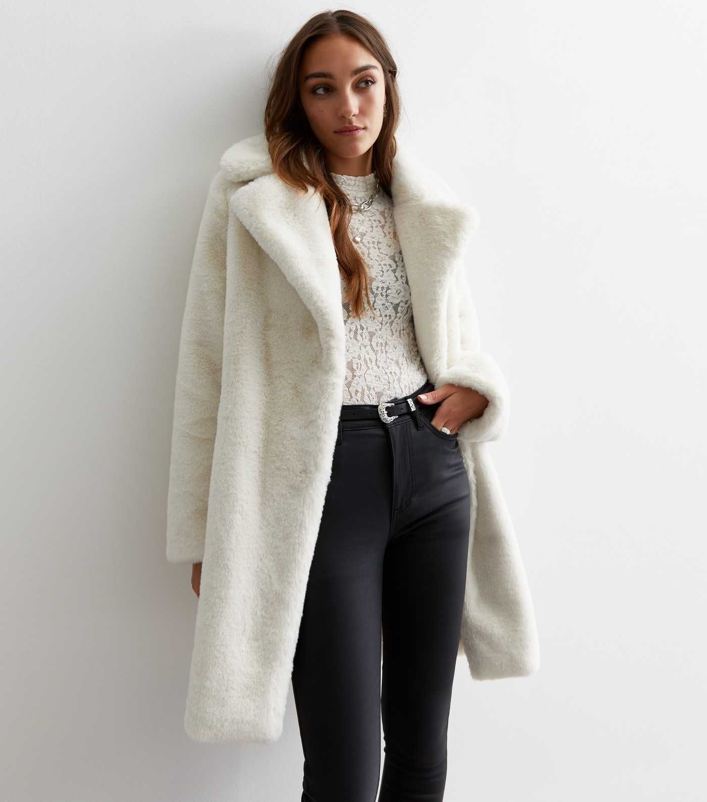 Cream Faux Fur Coat | New Look | New Look (UK)