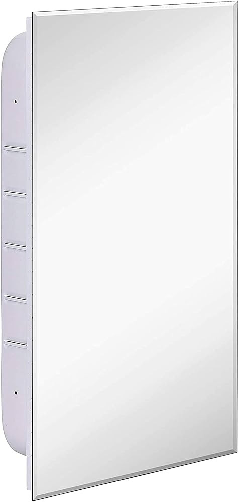 Hamilton Hills 16x26 inch White Recessed Medicine Cabinet with Mirror | Beveled Medicine Cabinet ... | Amazon (US)