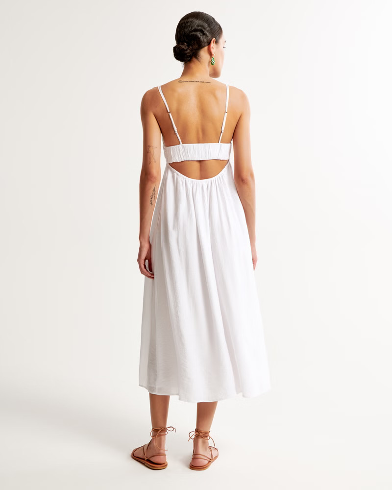 Crinkle Textured Maxi Dress | Abercrombie & Fitch (UK & DE)