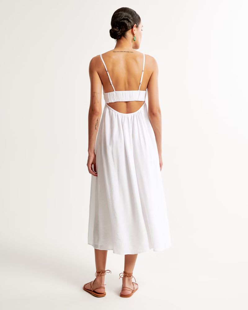 Crinkle Textured Maxi Dress | Abercrombie & Fitch (US)