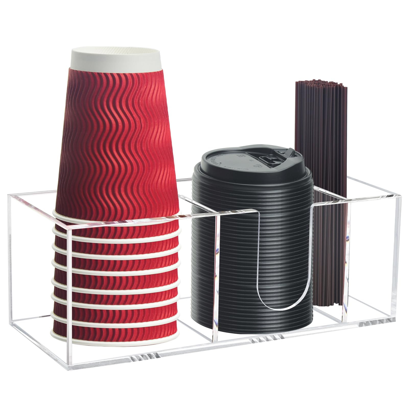 Coffee Cup Holder for Countertop, Acrylic Coffee Bar Accessories and Organizer, Clear Coffee Stat... | Amazon (US)