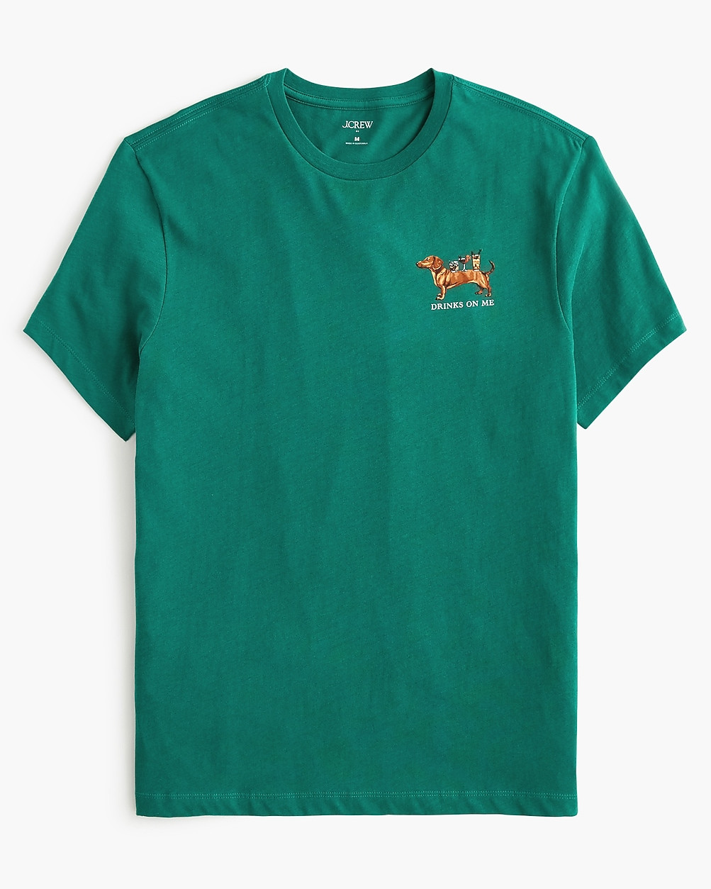 "Drinks on me" dachshund graphic tee | J.Crew Factory