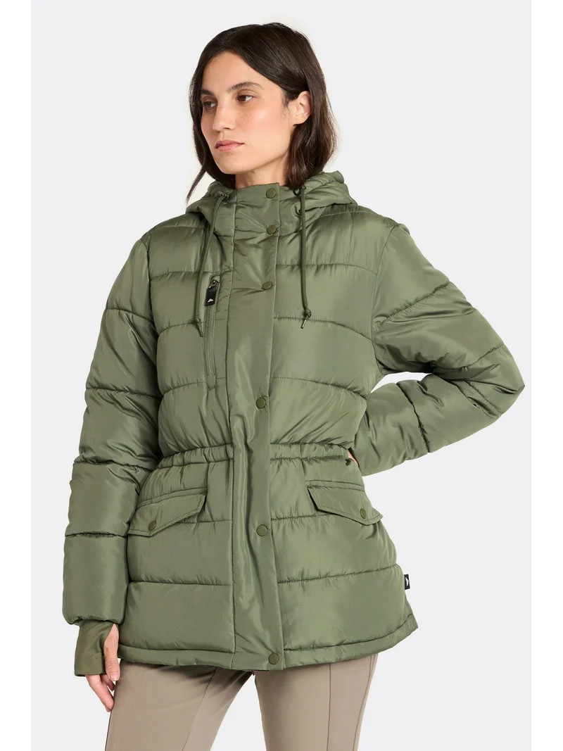 Ozark Trail Women's and Women's Plus Mid Length Puffer Coat, Sizes XS-2X | Walmart (US)