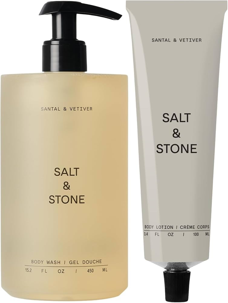 Salt & Stone Hydrating Gel Body Wash + Body Lotion | Santal & Vetiver | Amazon (US)