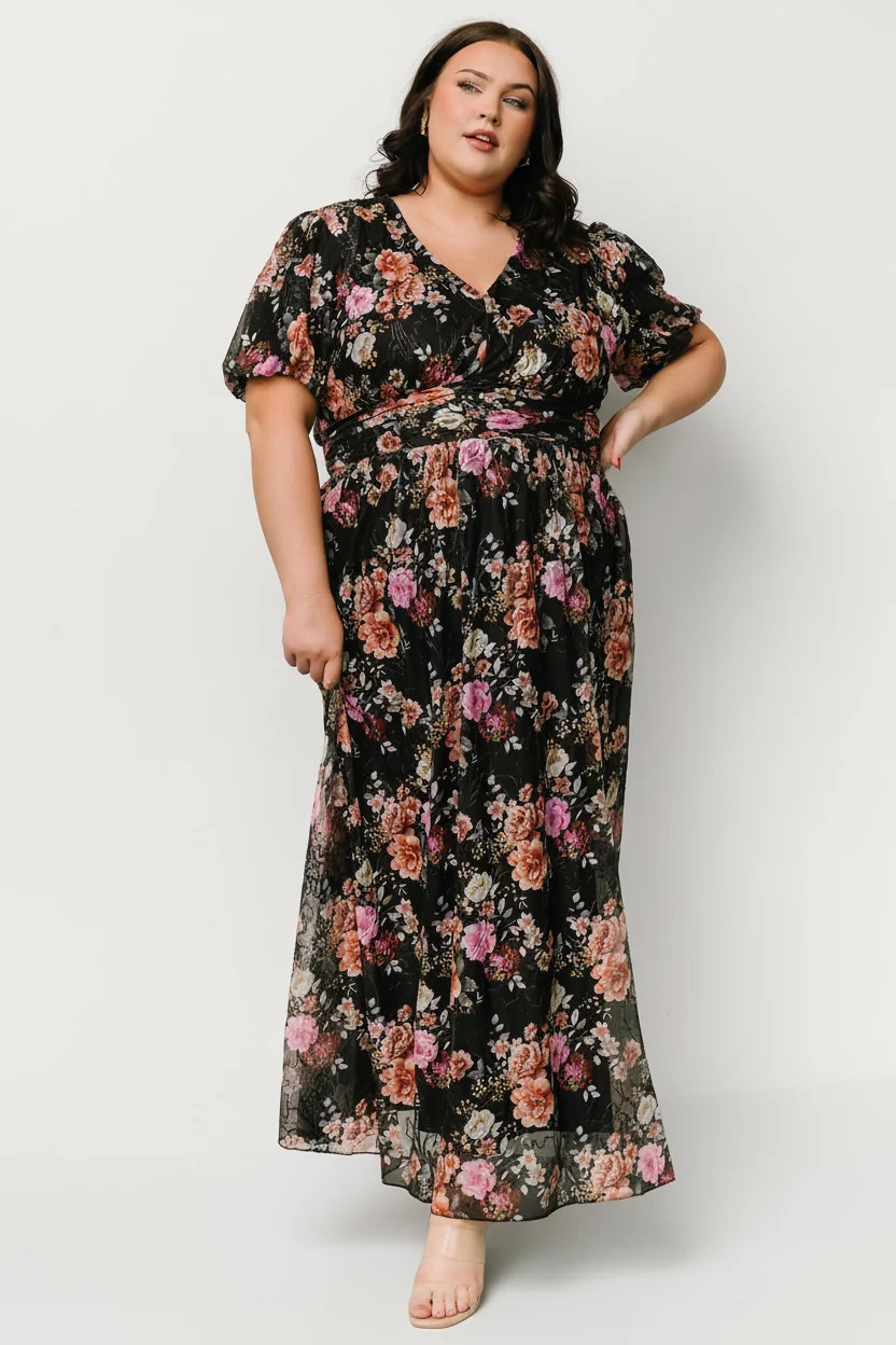 Ardley Maxi Dress — Black Multi Floral Maxi | Baltic Born | Baltic Born