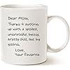MAUAG Funny Mothers Day Mom Coffee Mug Christmas Gifts, Dear Mom, Thanks 4 Putting up with a Spoi... | Amazon (US)