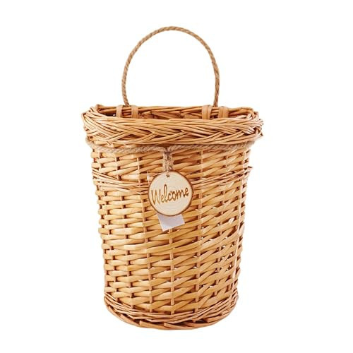 Woven Wicker Hanging Basket Door Hanging Basket Wall Decorations for Home Garden Farmhouse (original) | Amazon (US)