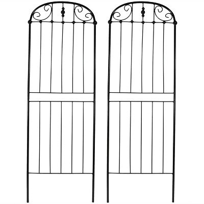 Sunnydaze Metal Wire Traditional Garden Trellis for Climbing Plants and Flowers - 32" H - Black - 2-Pack | Target