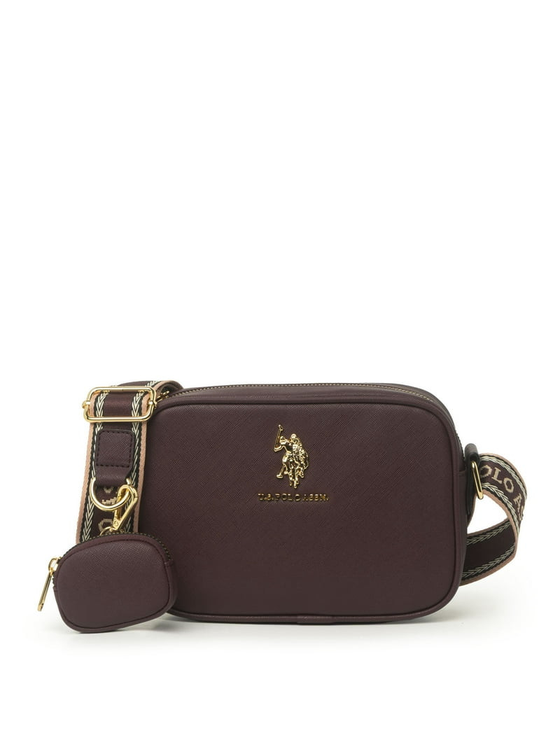 U.S. Polo Assn. Signature Crossbody Bag, Burgundy | Walmart (US)