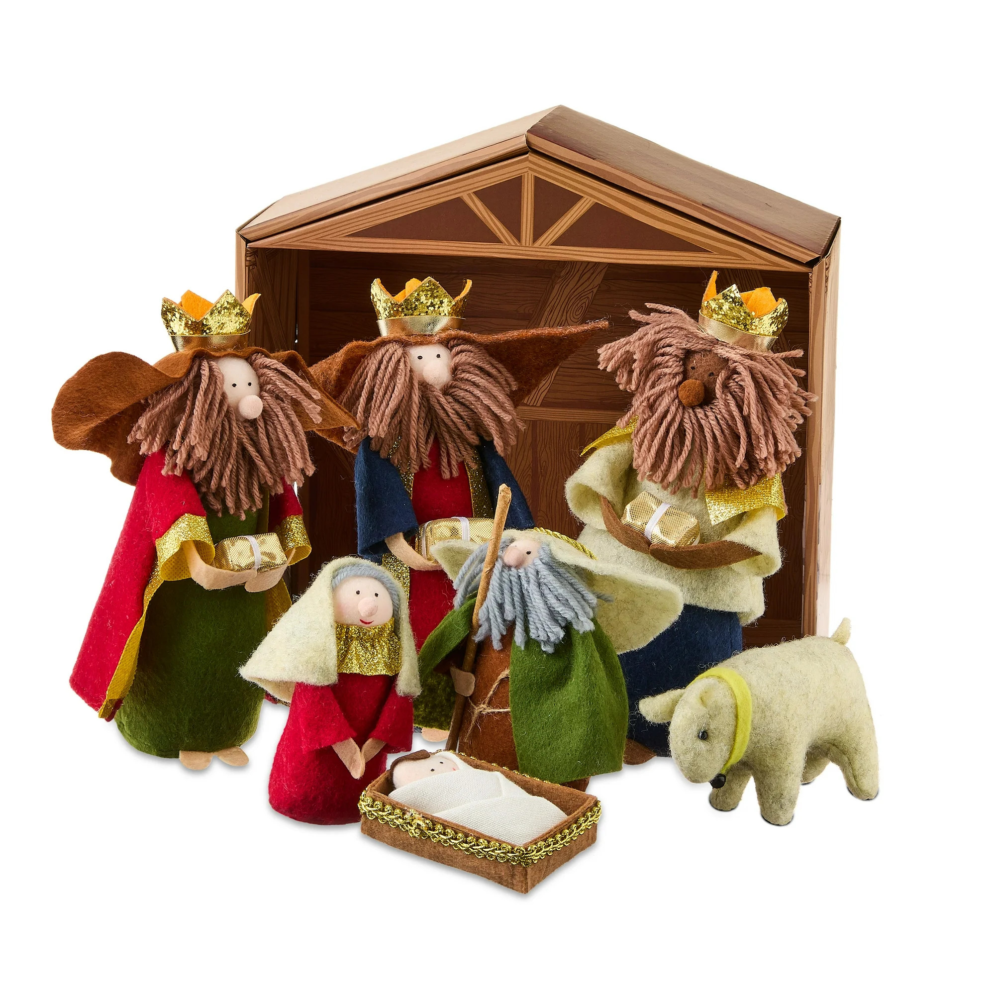Fabric Indoor Nativity Scene Set, Multicolor, 8 Pieces, by Holiday Time | Walmart (US)
