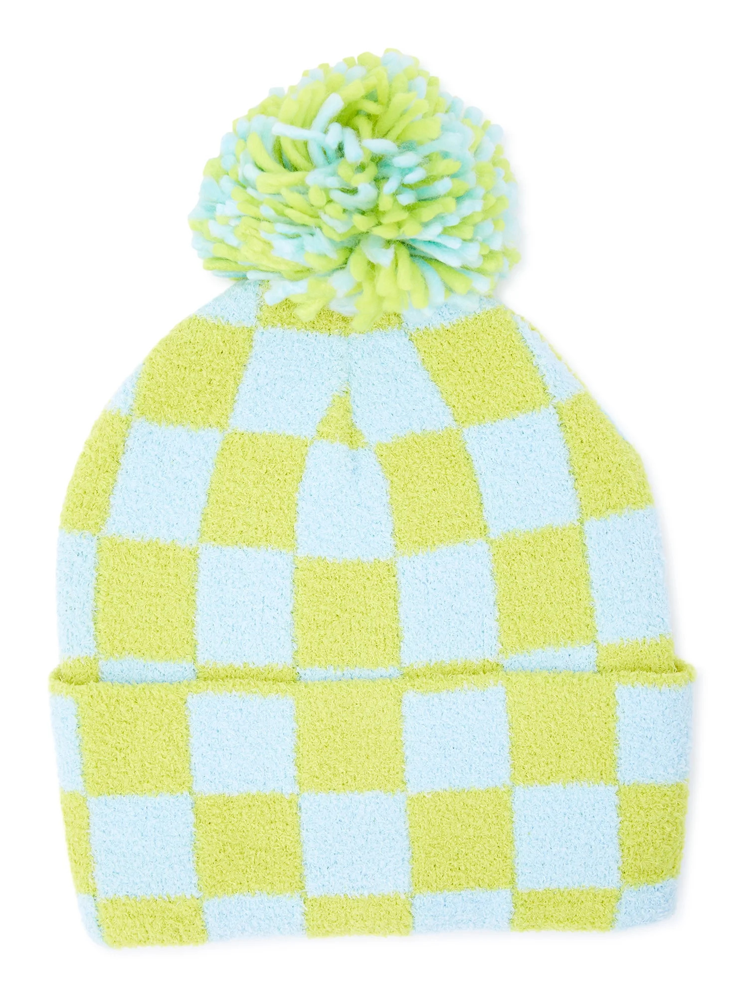 No Boundaries Juniors Checked Beanie | Walmart (US)