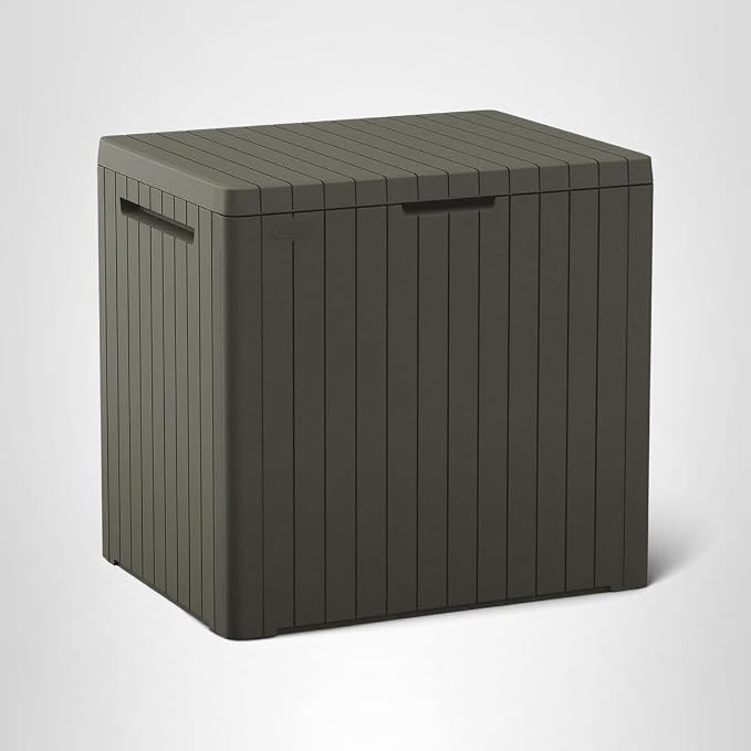 Keter City 30 Gallon Resin Outdoor Storage Box and Patio Furniture Side Table for Pool and Garden... | Amazon (US)