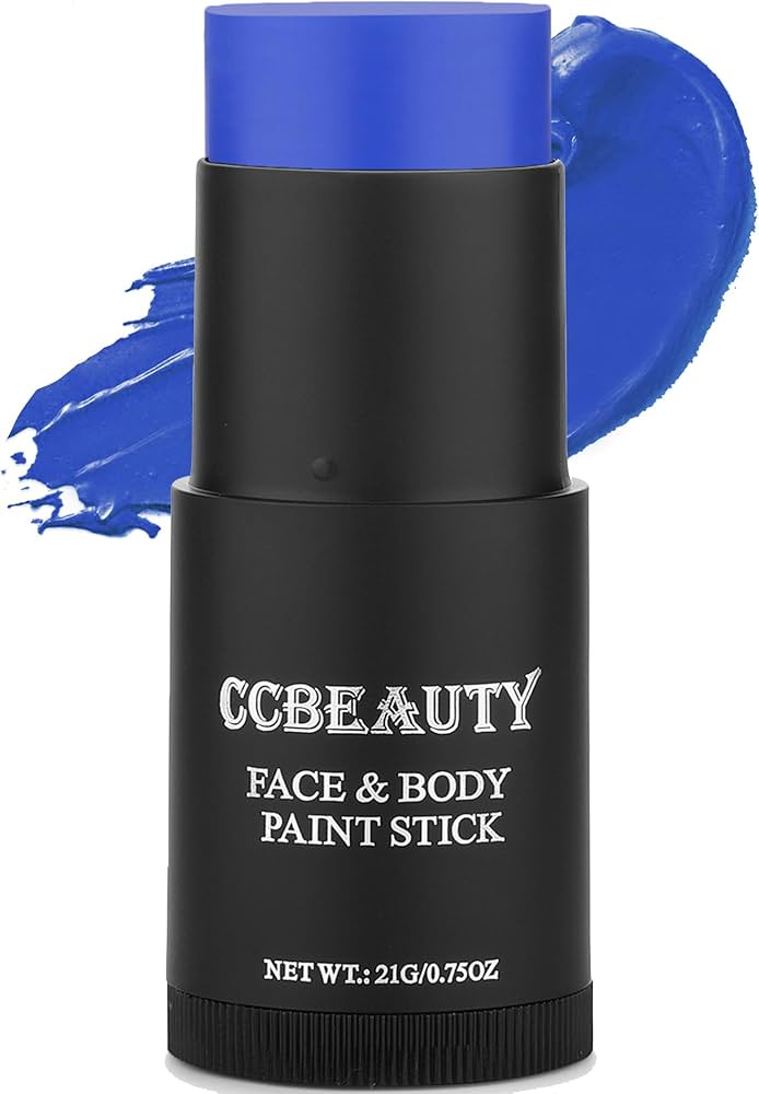CCBeauty Blue Face Body Paint Stick, Cream Dark Blue Baseball Eye Black Sticks for Sports, Grease... | Amazon (US)