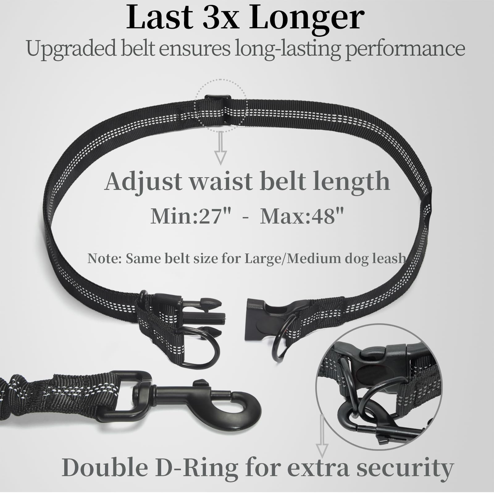 iYoShop Hands Free Dog Leash with Zipper Pouch, Dual Padded Handles and Durable Bungee for Walkin... | Amazon (US)