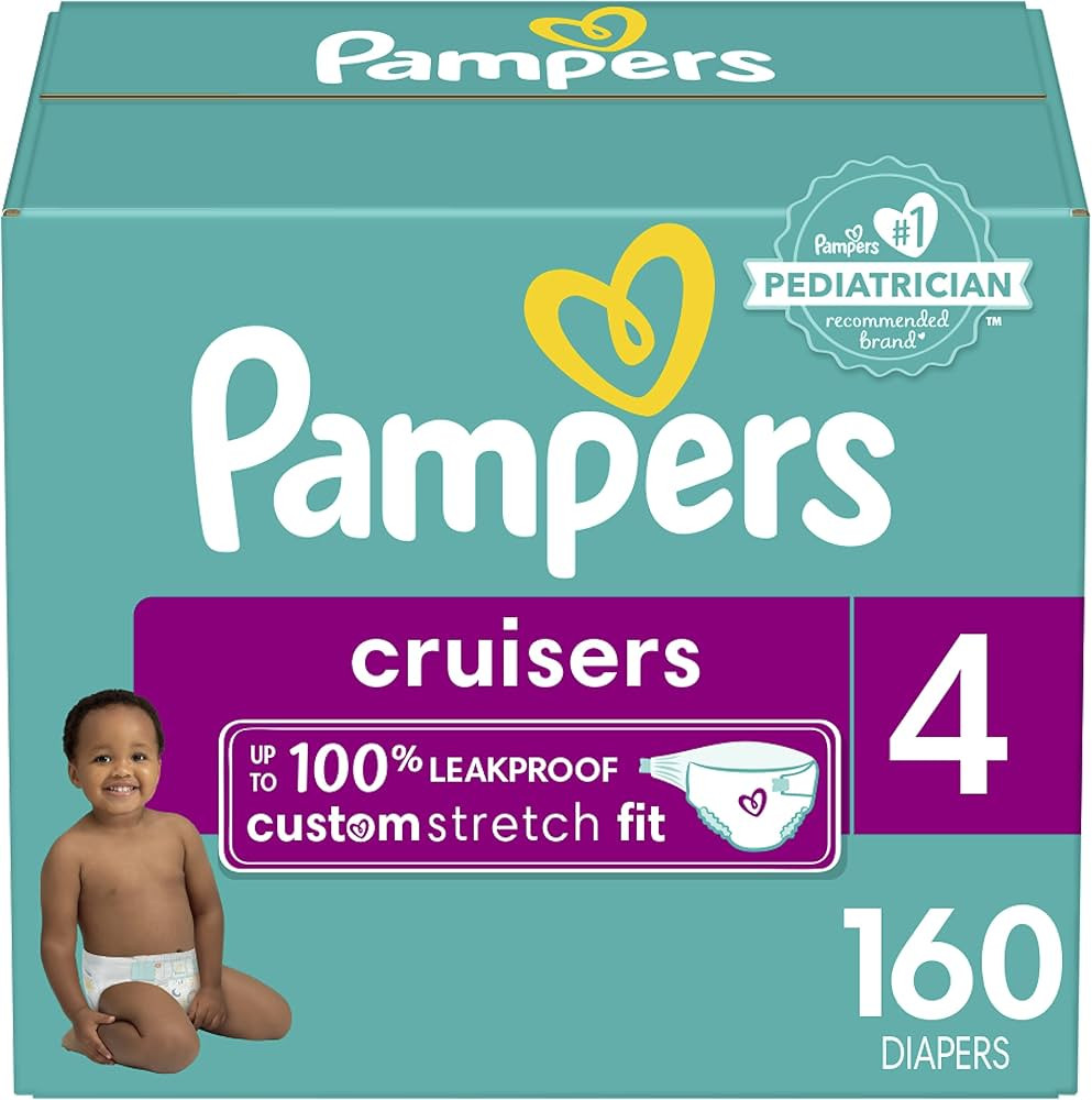 Diapers Size 4, 160 Count - Pampers Cruisers Disposable Baby Diapers, (Packaging May Vary) | Amazon (US)