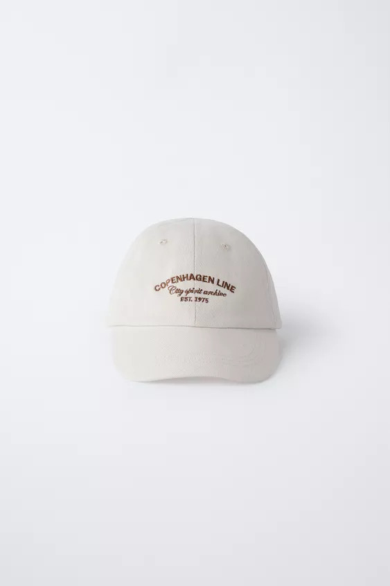 EMBROIDERED TEXT CAP | Zara US