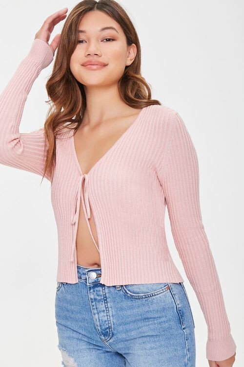Tie-Front Sweater-Knit Top | Forever 21 (US)