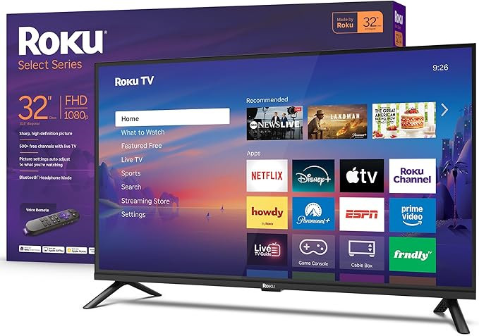 Roku Smart TV 2026 – 32-Inch Select Series, 1080p Full HD TV – Roku TV with Voice Remote – ... | Amazon (US)