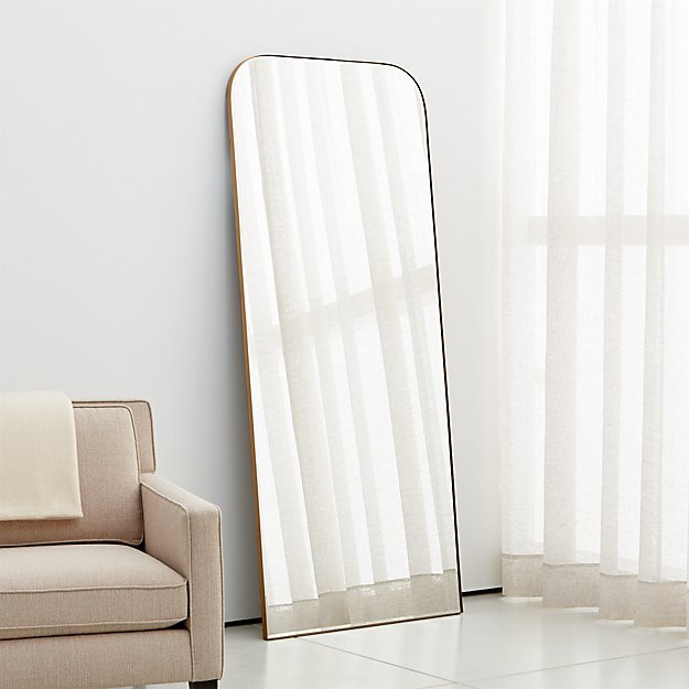 Edge Gunmetal Arch Floor Mirror + Reviews | Crate and Barrel | Crate & Barrel