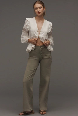 FRAME Le Slim Palazzo Modernist High-Rise Wide-Leg Jeans | Anthropologie (US)